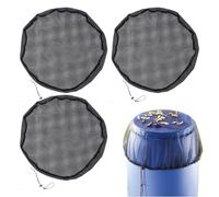 Copertura per botte da pioggia, rete riutilizzabile per raccolta 'acqua, con coulisse, resistente ai raggi UV, per esterni, cortili, portici, prati, giardini
