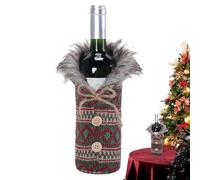 Copertura per bottiglia di vino di Natale, coperture per vino per Natale,Borsa di sicurezza per bottiglie di vino per festival | Decorazione creativa della del vino del Festival, copertura