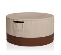Copertura per braciere Copertura rotonda for braciere in tessuto Oxford multicolore, dimensioni multiple(Beige Brown,82X41CM)