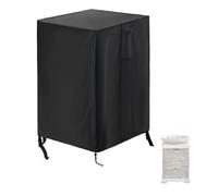 Copertura per braciere - Onlyme Fire Table Cover quadrata, 600D Heavy Duty Oxford Outdoor Propano Firepit Covers impermeabile con coulisse per braciere a gas colonna e braciere - 55 x 55 x 89 cm