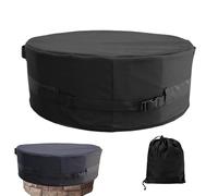 Copertura per braciere per esterni, resistente, Oxford 600D, regolabile, antivento, copertura rotonda per braciere sulla terrazza, per giardino, cortile, terrazza, prato, prato e così via
