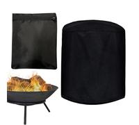 Copertura per buchi per il fuoco, copertura per grill per esterno - Copertina per griglia a carbone rotondo impermeabile - 210d Tessuto Oxford, protezione resistente ai raggi UV e a dissolvenza con