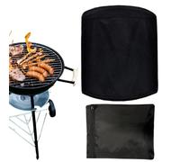 Copertura per buchi per il fuoco, copertura per grill per esterno | Copertina per griglia a carbone rotondo impermeabile,Protettore del tessuto Oxford 210D Resistente ai raggi UV con chiusura corse pe