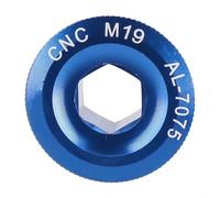 Copertura per bullone di fissaggio della guarnitura in lega di alluminio CNC M19 M20 compatibile con corone cave per PROWHEEL e mountain bike (M19 blu)