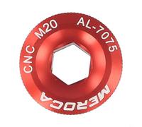 Copertura per bullone di fissaggio per pedivella per bici da strada, M19 M20, viti filettate in lega di alluminio CNC, compatibile con serie M4000, M590, M596, M661 (M20 rosso)