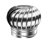 Copertura per camino, copertura del camino in acciaio inox con ventilazione anti-caduta, ventola per tetto rotante da 200 mm (100 mm)