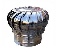 Copertura per camino in acciaio inox, copertura rotonda e non operativa, parte superiore sferica da 60 cm