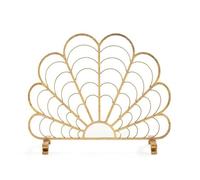 Copertura per camino Schermo decorativo for riscaldamento del camino, stile retrò vintage dorato, parapetto divisorio, struttura in metallo