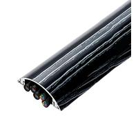 Copertura per canalina portacavi, Canalina portacavi autoadesiva semicircolare in lega di alluminio, confezione da 2 (1 m), multicolore, 3#-5#(Black White,5#)