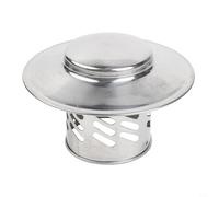 Copertura per canna fumaria, in acciaio inox, per pareti esterne, cappa di scarico del tubo del tetto, protegge il camino da pioggia, foglie, polvere e detriti del vento (80 mm)