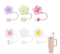 Copertura per Cannuccia in Silicone 6 Pezzi, Accessori di Ricambio per Topper, Chiusura a Forma di Nuvola Compatibile con 30/40oz, Protezione Antipolvere Riutilizzabile