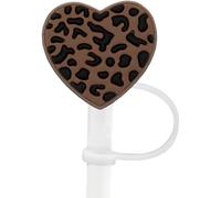 Copertura per cannuccia marrone scuro per tazza da 40 e 30 once, copertura in silicone da 8 mm per accessori Stanley Cup, simpatico topper per bicchieri, tappo per cannucce riutilizzabili coperchi con