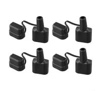 Copertura per capicorda per 50 A, copertura antipolvere impermeabile con tappo, custodia protettiva in PVC per impianto solare roulotte 4 x 4, nero/rosso (2/4 pezzi) (4 pezzi-nero)