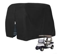 Copertura per carrello da golf 210D impermeabile con cerniera per tetto esteso all'aperto, resistente ai raggi UV, protezione contro pioggia, neve e polvere, nero (L: 285 x 122 x 168 cm)