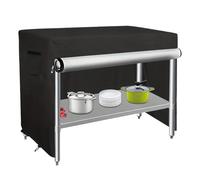 Copertura per carrello della griglia, copertura per tavolo da patio, protezione impermeabile in tessuto Oxford con cerniera per giardino, sala da pranzo, lavoro, cucina, patio