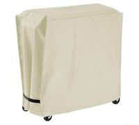 Copertura per carrello frigo per patio esterno, in poliestere 190T rivestito in argento, impermeabile, con borsa portaoggetti, cinghie antivento, colore: nero, beige, caffè (beige)