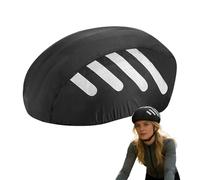 Copertura per casco, protezione impermeabile per ciclismo per la testa, per casco da bicicletta antivento con strisce riflettenti | per gli amanti del ciclismo di tutte le età all'aperto ci