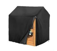 Copertura per casetta dei giochi Oxford 210D, impermeabile, resistente al vento, per esterni, con coulisse con cerniera, riparo protettivo nero per tenda da giardino per bambini, 145 x 145 x 160 cm