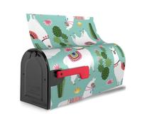 Copertura per cassetta delle lettere riutilizzabile con lama tropicale, alpaca, cactus, fiori, impermeabile, protezione solare magnetica unica