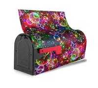 Copertura per cassetta delle lettere riutilizzabile con stampa arcobaleno colorata e stelle, impermeabile, protezione solare magnetica unica