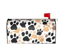 Copertura per cassetta delle lettere riutilizzabile con stampa di zampe di cane carino, impermeabile, decorazione magnetica per la protezione solare unica
