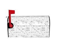 Copertura per cassetta postale bianca con stampa matematica, 53,3 x 45,7 cm, copertura magnetica per cassette postali invernali, copertura per cassetta delle lettere per le vacanze, per la casa e