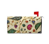 Copertura per cassetta postale in stile retrò, motivo cachemire, colore beige, per il giorno della commemorazione, copertura estiva 45,7 x 52,6 cm