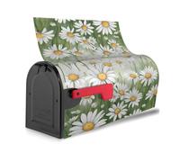 Copertura per cassetta postale riutilizzabile con stampa di margherite bianche, impermeabile, protezione solare magnetica unica