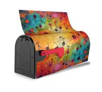 Copertura per cassetta postale riutilizzabile con stampa di note musicali colorate impermeabile decorazione magnetica protezione solare unica