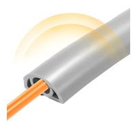 Copertura per cavi da pavimento - Copertura per cavi portatile | Canalina flessibile in PVC per cavi ignifuga | Fondo isolato e autoadesivo, previene gli inciampi grazie agli