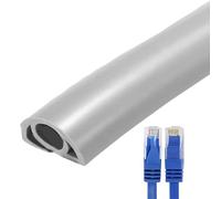 Copertura per cavi da pavimento - Copertura per cavi portatile | Canalina flessibile in PVC per cavi ignifuga | Fondo isolato e autoadesivo, previene gli inciampi grazie agli