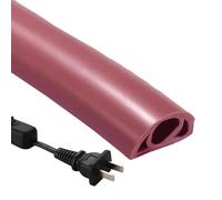 Copertura per cavi da pavimento, coperture per pavimenti in filo morbido per cavi, condotto flessibile in PVC, protezione di sicurezza autoadesiva per la gestione dei cavi domestici, l'ufficio
