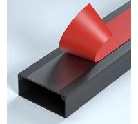copertura per cavi da pavimento, Copricavi in PVC da 39,4 pollici for TV, computer, elettrodomestici, parete/pavimento, rimovibili, con chiusura a scatto(Black,4 Cable)