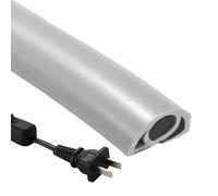 Copertura per cavi da pavimento, in PVC, flessibile, autoadesiva, protezione antifiamma, canalina per la gestione dei cavi per casa, ufficio, TV, prevenzione dei rischi di inciampo