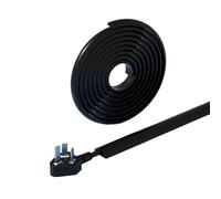 Copertura per cavi da pavimento, protezione per cavi in PVC, autoadesiva, protezione per cavi di alimentazione, estensione, scanalatura per condotto elettrico (D30 nero)