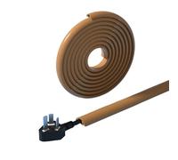 Copertura per cavi da pavimento, protezione per cavi in PVC, autoadesiva, protezione per cavi di alimentazione, estensione, scanalatura per condotto elettrico (D30 marrone)