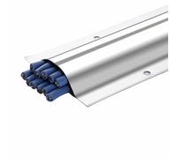 Copertura per cavi passacavi L39,37'', canalina portacavi in acciaio inox, kit di gestione cavi, protezione cavi da pavimento, per cablaggio elettrico di edifici, confezione da 20(NO.4)