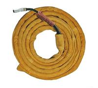 Copertura per cavo per torcia di saldatura TIG, 7 m, in pelle resistente, per tubi MIG o torcia al plasma, design cucito resistente alla fiamma, per apparecchiature di saldatura industriali, giallo