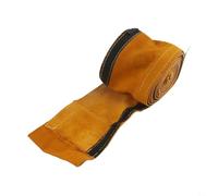 Copertura per cavo per torcia di saldatura TIG, 7 m, in pelle resistente, per tubi MIG o torcia al plasma, design cucito resistente alla fiamma, per apparecchiature di saldatura industriali, giallo