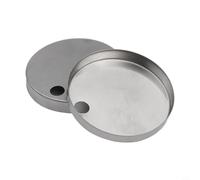 Copertura per cerniera per WC sottile in acciaio inox spazzolato, 60 mm, per WC Top Fix, confezione da 2 accessori per il bagno