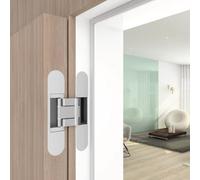 Copertura per cerniere invisibili Eclipse 3.2 AGB in ABS cromo opaco 35x23 mm confezione 4 pezzi