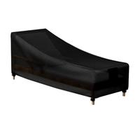 Copertura per chaise longue da giardino Impermeabile, resistente Coperture per sedie a sdraio da esterno, tessuto durevole e resistente alle intemperie, per esterni,Nero,173x76x76cm