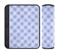 Copertura per cintura a scacchi blu e bianchi, confezione da 2, per alleviare lo stress al collo e alle spalle, per accessori per camion per carro
