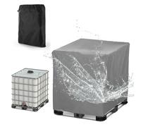 Copertura per Cisterna 1000 /300/600/800lt, Resistente Coperchio per Serbatoio IBC , 210D Oxford Antipolvere Coperture per Protettiva per Cisterna Acqua Barile di Pioggia(Size:300L : 81*61*100CM,Co