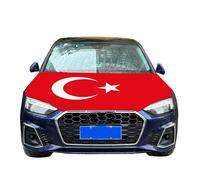 Copertura per cofano auto con bandiera della Turchia, 1,2 x 1,5 m, tessuto elastico, può essere lavato, striscione per cofano dell'auto per decorazione evento articolo