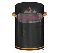 Copertura Per Colonna Di Fuoco - Protettore Rotondo Per Mobili Da Esterno Con Manico | Copertura Per Colonna Di Fuoco Per Patio E - Per Cortile Balcone Prato Prateria Portico Casa