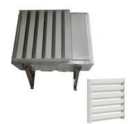 Copertura per condizionatore d'aria da esterno, in acciaio zincato, protezione per condensatore, 55 x 55 cm, resistente alle intemperie e protezione HVAC