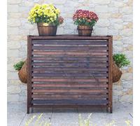 Copertura per condizionatore d'aria da esterno, recinzione in legno, guscio nascosto per bidoni della spazzatura, decorazione da giardino e balcone, espositore per piante per un'estetica migliorata