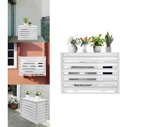Copertura per condizionatore d'aria da esterno, ripiano di supporto multifunzionale per piante, recinzione CA in alluminio, protezione durevole per condensatore e piante, design elegante e resistente