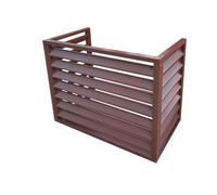 Copertura per condizionatore d'aria esterna Copertura per pompa di calore in alluminio Protezione unità CA marrone per 5P L120* W70* H150 Impermeabile Condensatore Recinzione Scudo durevole